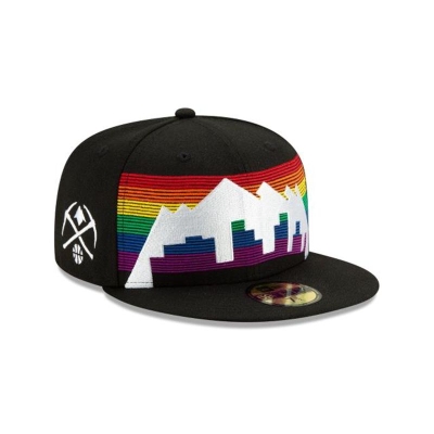 Black Denver Nuggets Hat - New Era NBA 2019 NBA Authentics City Series 59FIFTY Fitted Caps USA5968732